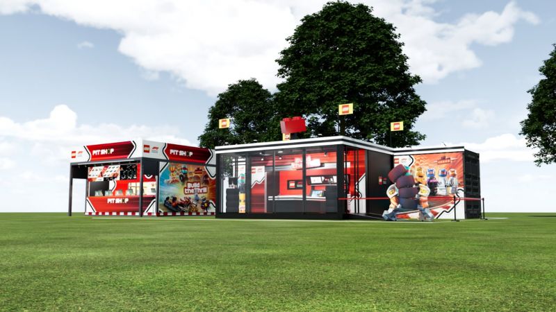 LEGO Fan Zone and Pit Shop1 - render