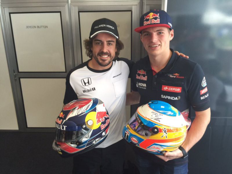 Alonso-Verstappen bukó